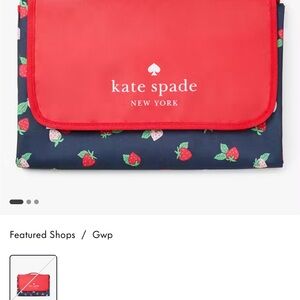 Kate spade strawberry toss packable picnic blanket